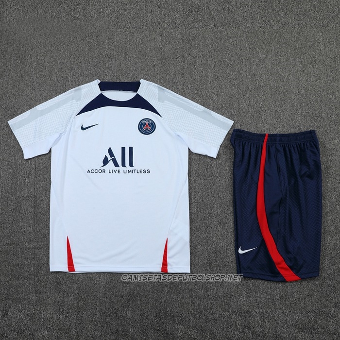 Chandal del Paris Saint-Germain 22-23 Manga Corta Blanco - Pantalon Corto